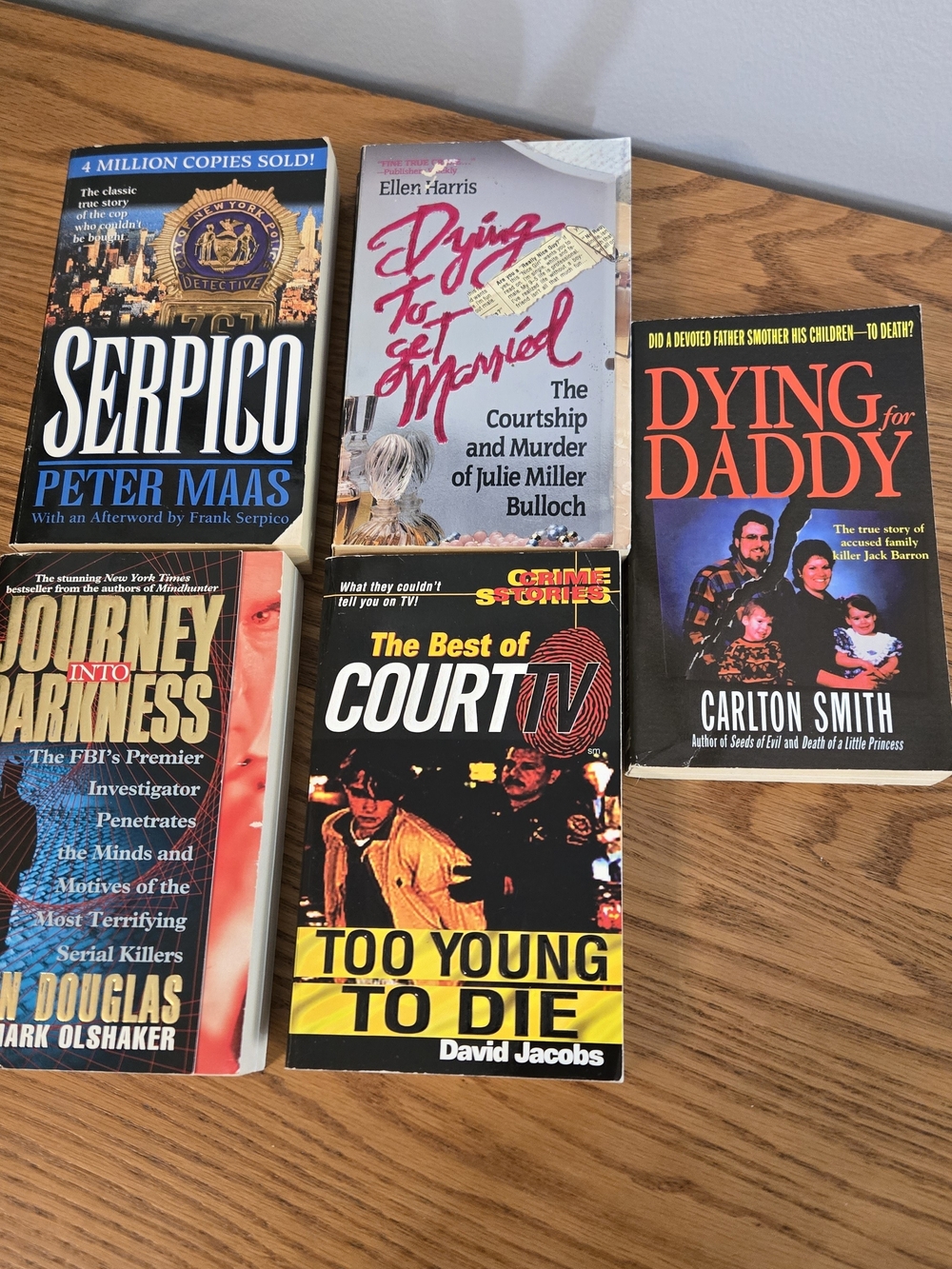 Vintage True Crime Paperback Lot 5 Books Serpico Pinacle St Martins